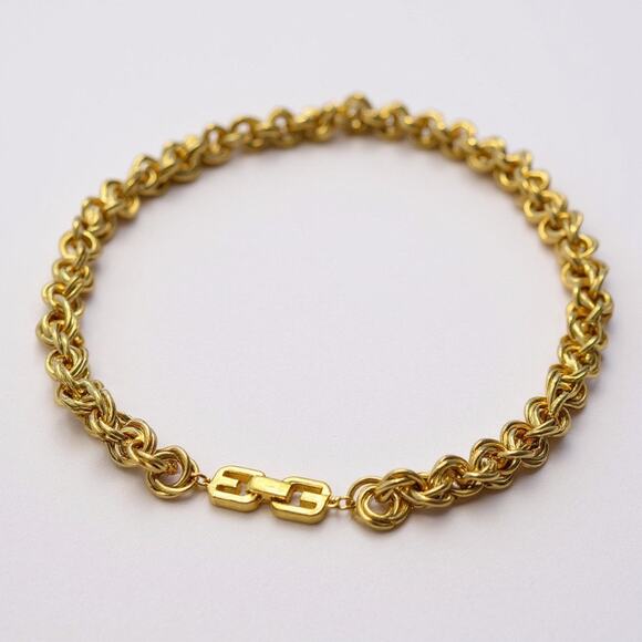 Vintage Givenchy Gold Plated Chunky Thick Gold Plated Necklace 24” Long One Size - Picture 5 of 13